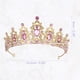 thumbnail image 4 of REGALWOVEN Mujeres Corona de Reina de Cristal Falso Tiaras de Princesa de Diamantes de Imitación Accesorios para el Cabello de Boda Cumpleaños [Coronas, Tono dorado rosa claro], 4 of 7