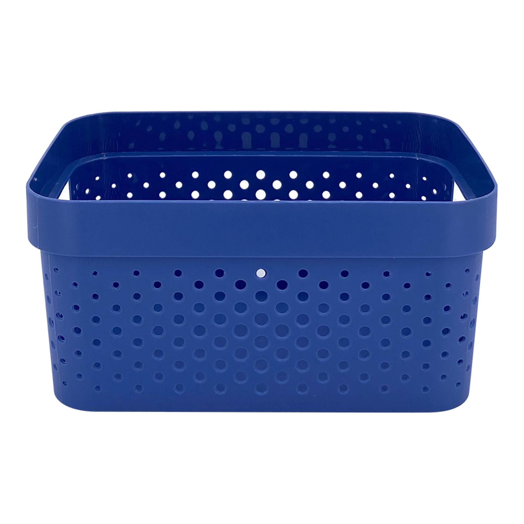 Cesta Almacenamiento 4.5L plastico, Azul 1 un