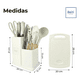 thumbnail image 2 of Set 19 Utensilios Cocina Antiadherente Silicona Mango Madera, 2 of 4