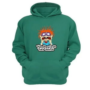 Genérico - Polerón Canguro Carlitos Dibujos Animados Verde Aguamarina Talla Xl Unisex