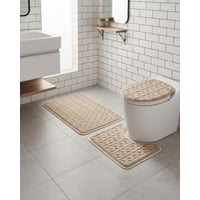 Mylhogar - Set De Baño 3 Piezas Suaves Y Absorbentes