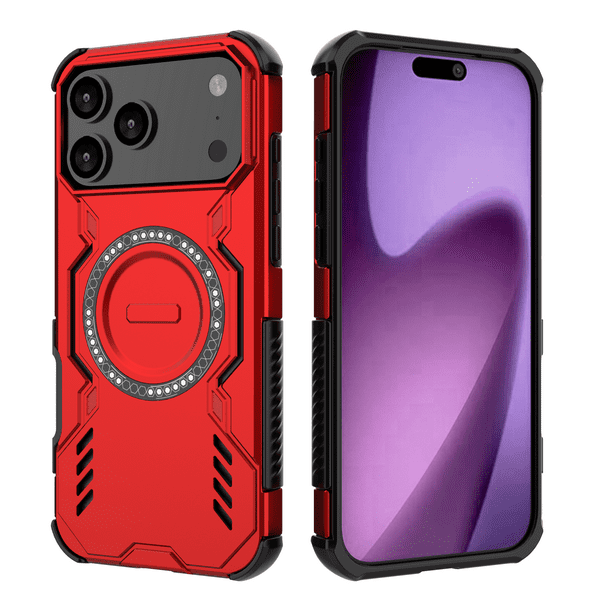 Funda FOXDOCK para iPhone 17 Pro Max , magnética, resistente a golpes, con soporte, unisex, carga inalámbrica
