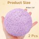 thumbnail image 2 of Uxcell Juguete de Pelota para Gatos, Pelotas Rascadoras Interactivas Naturales para Gatos Juguete de Pelota de Sisal (Sisal, 2 Piezas, 3.9 Pulgadas, Púrpura), 2 of 6