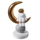 thumbnail image 1 of Astronauta En forma de luna Dise?o elegante Resina Estatuas Escultura Estatuilla D, 1 of 5