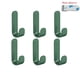 thumbnail image 1 of 6pcs Multi-purpose Wall Organizer Hook Behind-door Key Cloth Hanger Hook Bathroom Robe Towel Holder Rack Kitchen Hardware Shelf Hook, 1 of 1