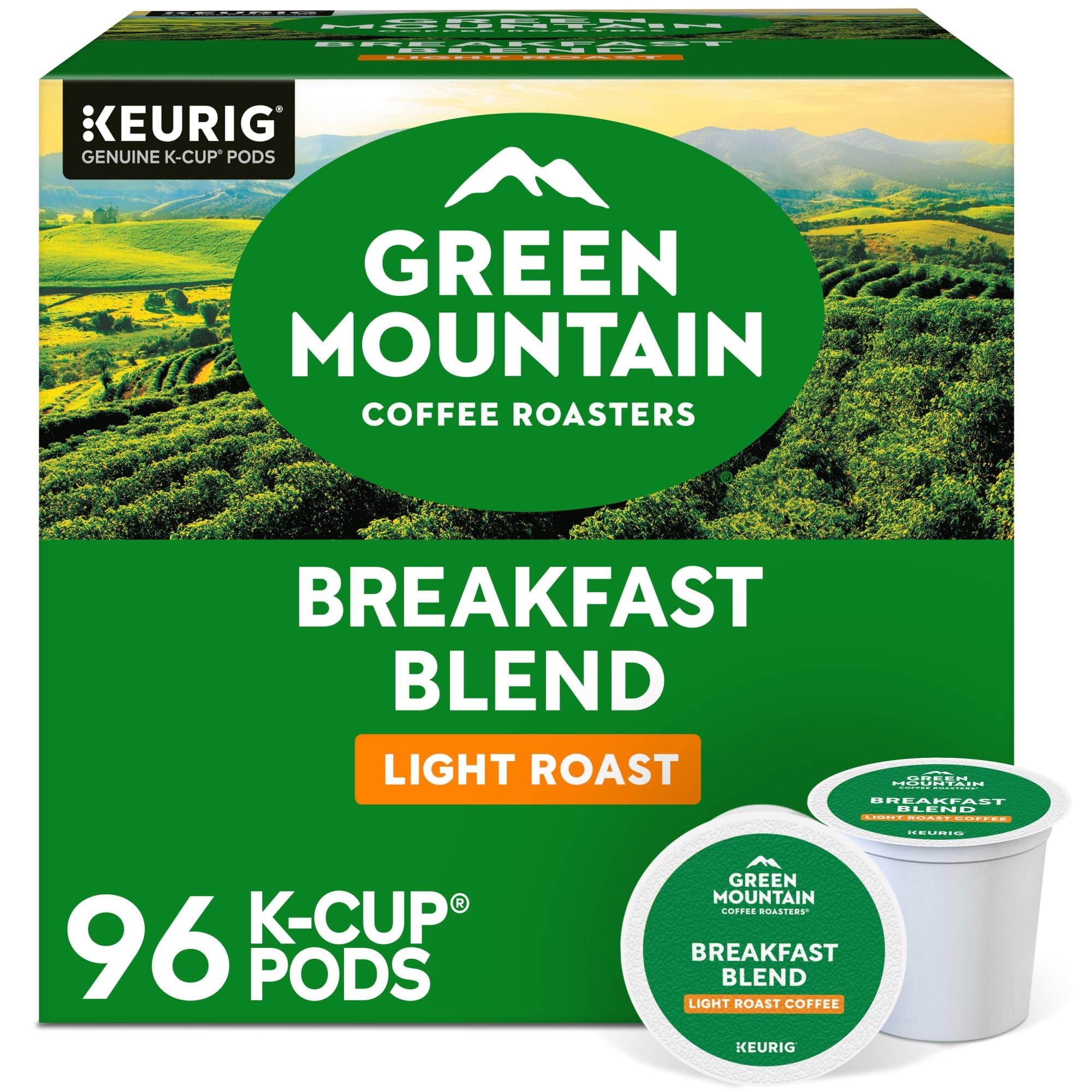 Green Mountain Coffee Roasters - Café Green Mountain Breakfast Blend Tostado Claro 96 Cápsulas