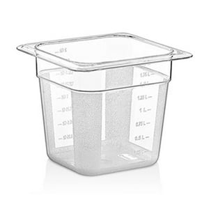 Gastroplast - Contenedor Policarbonato Transparente 1/6X15 Cm