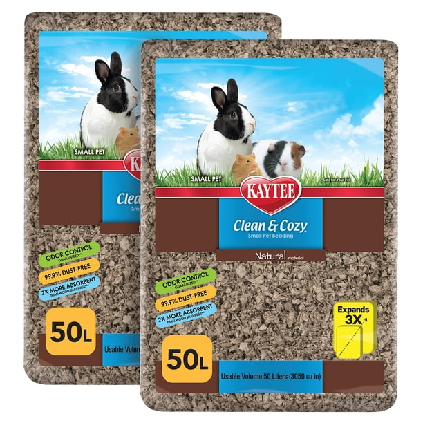 Papel natural para animales pequeños, 100 litros, para ropa de cama Kaytee Clean & Cozy