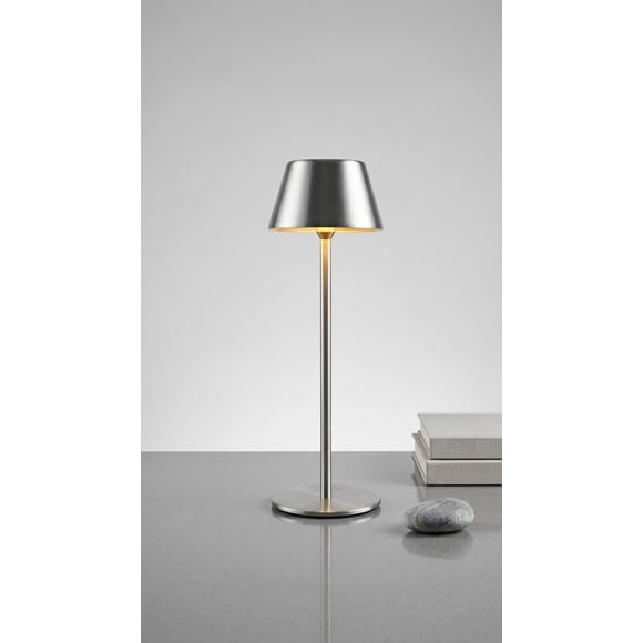 Lámpara De Mesa Led Recargable De Metal Tactil