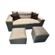 thumbnail image 2 of Sofa Dos Cuerpos Mas Dos Puff Beige Lino, 2 of 3
