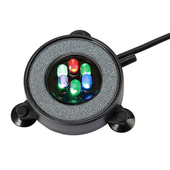 Disco LED de piedra burbujeante para acuario NICREW, multicolor, 5 cm