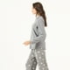 thumbnail image 3 of Pijama de Mujer Print Polar Gris, 3 of 4
