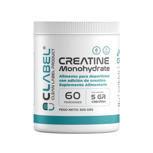 Creatina Monohidrato 300gr Clean Label