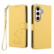thumbnail image 1 of Samsung Galaxy S24 FE Funda Billetera con Estampado de Gato, Amarillo, 1 of 6