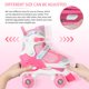 thumbnail image 4 of Patines de ruedas Nattork para niña, rosa con ruedas iluminadas, 4 of 6