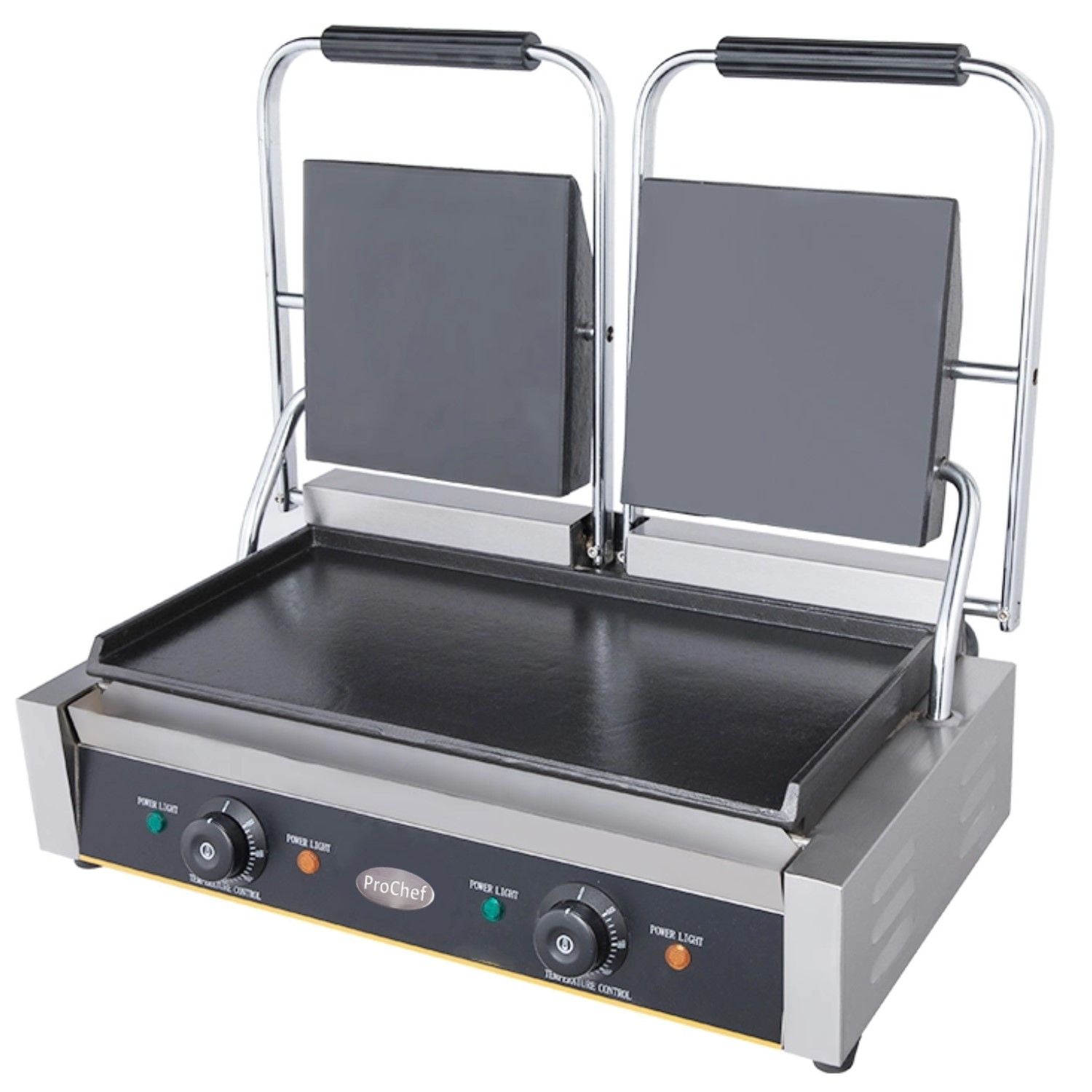 Plancha Sandwichera Doble Panini Grill Acero Inox.