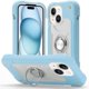 thumbnail image 1 of Funda for Apple iPhone 13 de 6.1 Pulgadas con Soporte de Doble Anillo, Soporte Giratorio de 360°, PC+silicona, Cubierta de Teléfono a Prueba de Golpes de Grado Militar de Alta Resistencia, Azul, 1 of 6