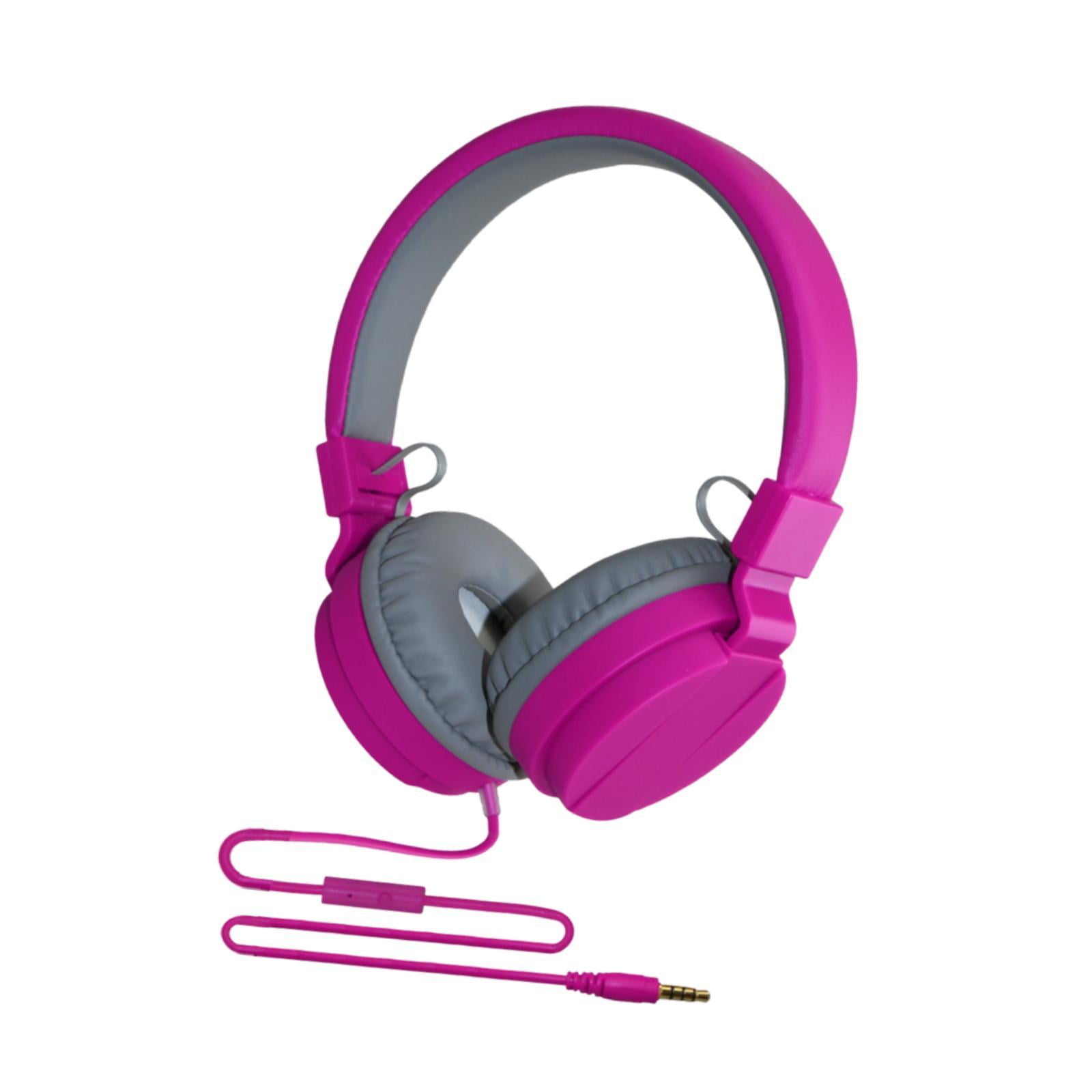 Magideal - Auriculares Con Cable Sobre La Oreja, Auriculares Para Juegos Profesionales Con Micrófono, Escuchar Música, Estudiantes, Rosa, Para Mujeres, Cómodos