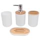 thumbnail image 2 of Juego De Accesorios De Ba?o Taza De Plástico Y Boca De Madera Para Cepillo De Dientes Para Tidy White, 2 of 3