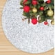 thumbnail image 1 of Falda para árbol de Navidad FANPROMS con lentejuelas blancas con purpurina, 46 cm, 1 of 3