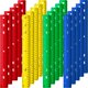 thumbnail image 1 of Regla Chuangdi 30 cm, paquete de 20, colores vivos, 6 agujeros, 1 of 8