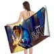 thumbnail image 4 of Bella y la Bestia Toalla de playa de secado rápido con diseño temático, regalo para mujeres y niñas, ideal para cumpleaños, fans, amantes de la música, uso en la playa o al aire libre, 78 × 150 cm, 4 of 6