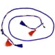 thumbnail image 1 of Cuentas de vidrio Hilo lente gafas de sol cordón borla collar azul oscuro, 1 of 3