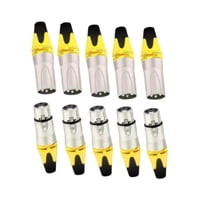 Bothyi - 10 Conectores De Cable Xlr Y Portátiles Para Dj Fiestas Estudio Canto Amarillo