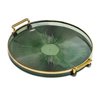 Bothyi - Bandeja De Servicio Multifunción Con Asas Bandeja De Postres Para Fiesta Verde