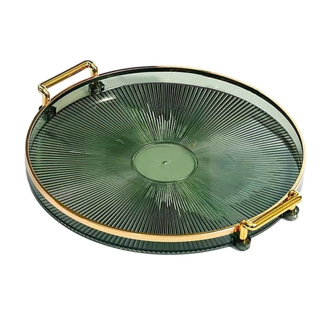 Bothyi - Bandeja De Servicio Multifunción Con Asas Bandeja De Postres Para Fiesta Verde