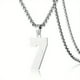 thumbnail image 1 of 1pc Stylish Stainless Steel Men's Athletes Number Pendant Necklace - Perfect for Baseball, Basketball, and Football Teams - Long Chain Necklace with Sports Number - Ideal Gift for Boys, 1 of 5
