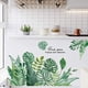thumbnail image 4 of Calcomanía de pared con hojas tropicales verdes, pegatinas de pared con hojas de palmera y plantas naturales, decoración de pared impermeable para dormitorio, sala de estar, aula, oficina y hogar., 4 of 7