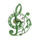 thumbnail image 5 of Reloj De Pared Con Dise?o De Nota Musical, Decoración Para Dormitorio, Sala De Estar, Hogar, Verde, 5 of 5