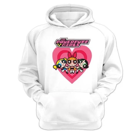 Genérico - Polerón Canguro Niñas Superpoderes Blanco Talla L Unisex