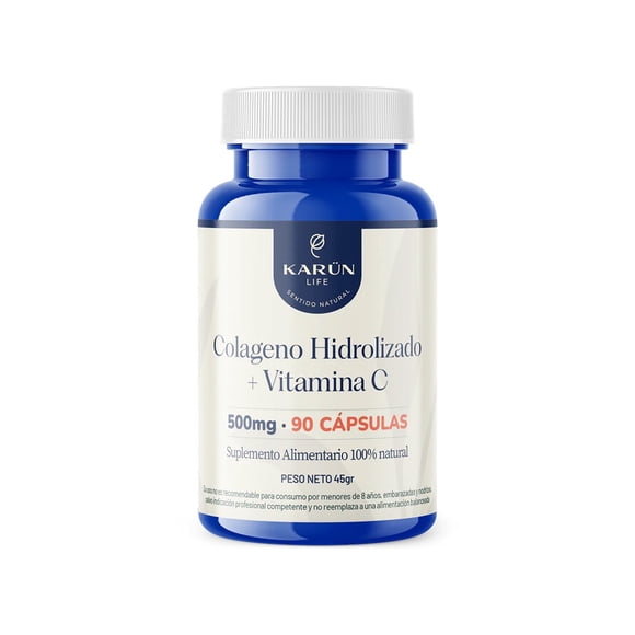 Colágeno Hidrolizado + Vitamina C 500 Mg 90 Cap Karun Life