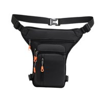 Magideal - Bolsa De Cintura Para Hombres Bolso De La Pierna De La Pierna De La Pierna De La Pierna Múltiple Bolso De Hombro Multipropósito De Muslo Para Montar D Cremallera Lateral Negro