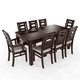 thumbnail image 3 of Juego de Comedor Sevilla 8 Sillas incluye 2 sitiales Chocolate Mesa 1.8 Rectangular Madera, 3 of 5