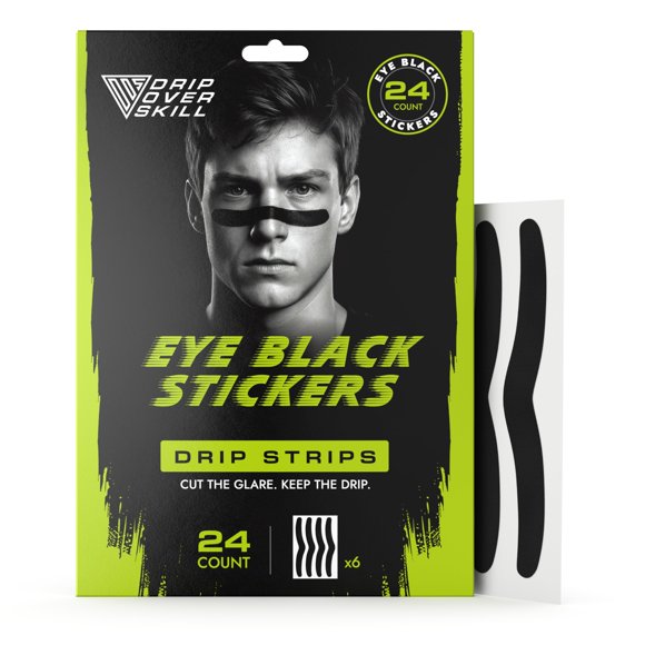 Pegatinas de Cinta Negra para los Ojos Drip Over Skill - Pack de 24 - Negro