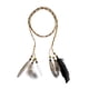 thumbnail image 2 of Diadema de plumas hippie con correas para el cabello - Tocado de plumas trenzadas con borlas y cuerda de cuero para mujer, accesorios para el cabello para festivales y carnavales., 2 of 8
