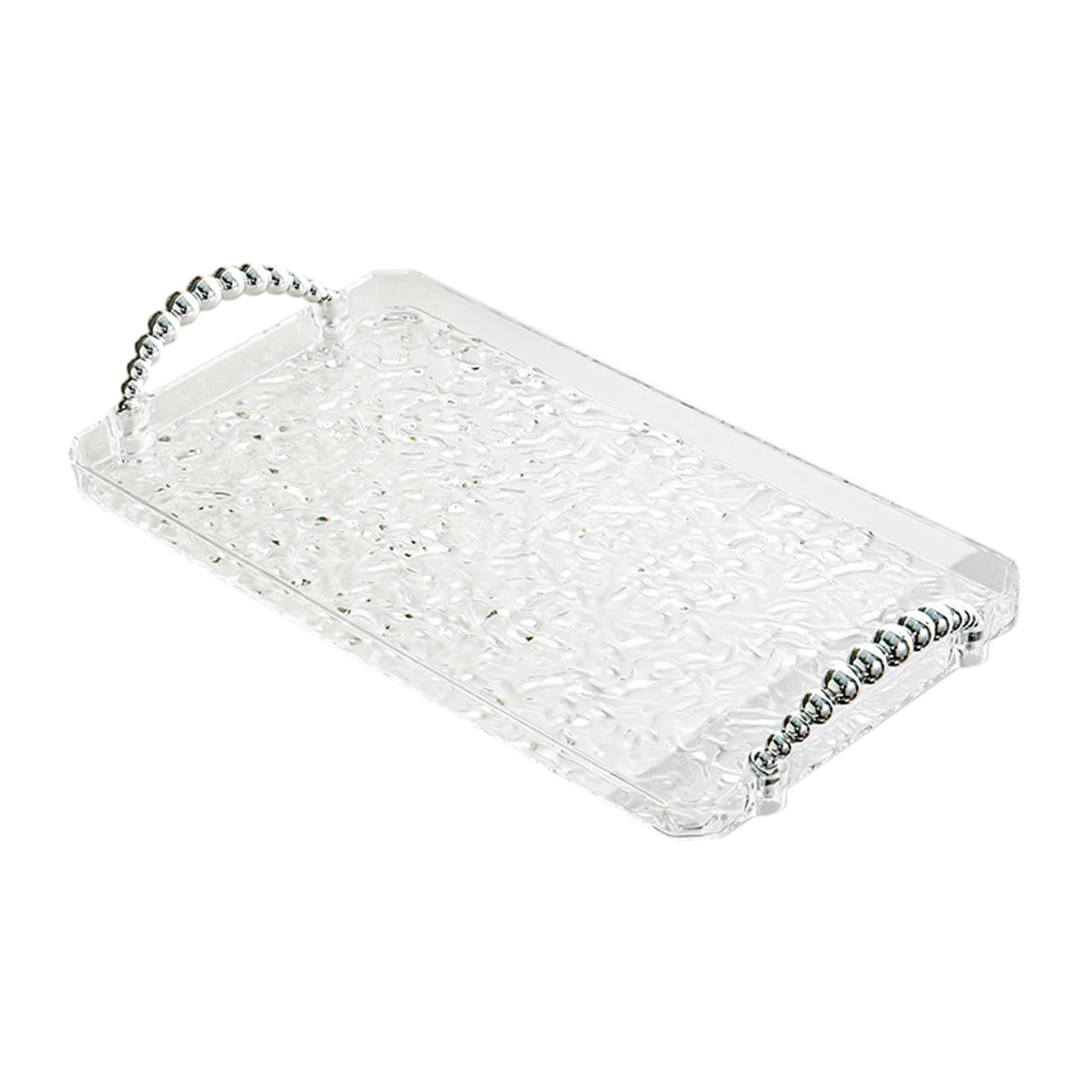 Bothyi - Bandeja Rectangular Para Servir, Organizador De Tocador De Baño, Mesita De Noche, Transparente