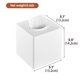 thumbnail image 3 of Soporte cuadrado blanco para caja de pañuelos Y-in Hand 13 × 13 × 14 cm, 3 of 7