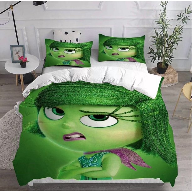 Inside Out Joy Sadness Fear Feather Duvet Cover Pillow Cases Bedding3-Piece Bedding Set (1 Duvet Cover + 2 Pillow Shams)