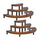 thumbnail image 1 of Soportes de exhibición Yelinkws de 3 niveles, madera, pack de 2, color marrón, 1 of 6