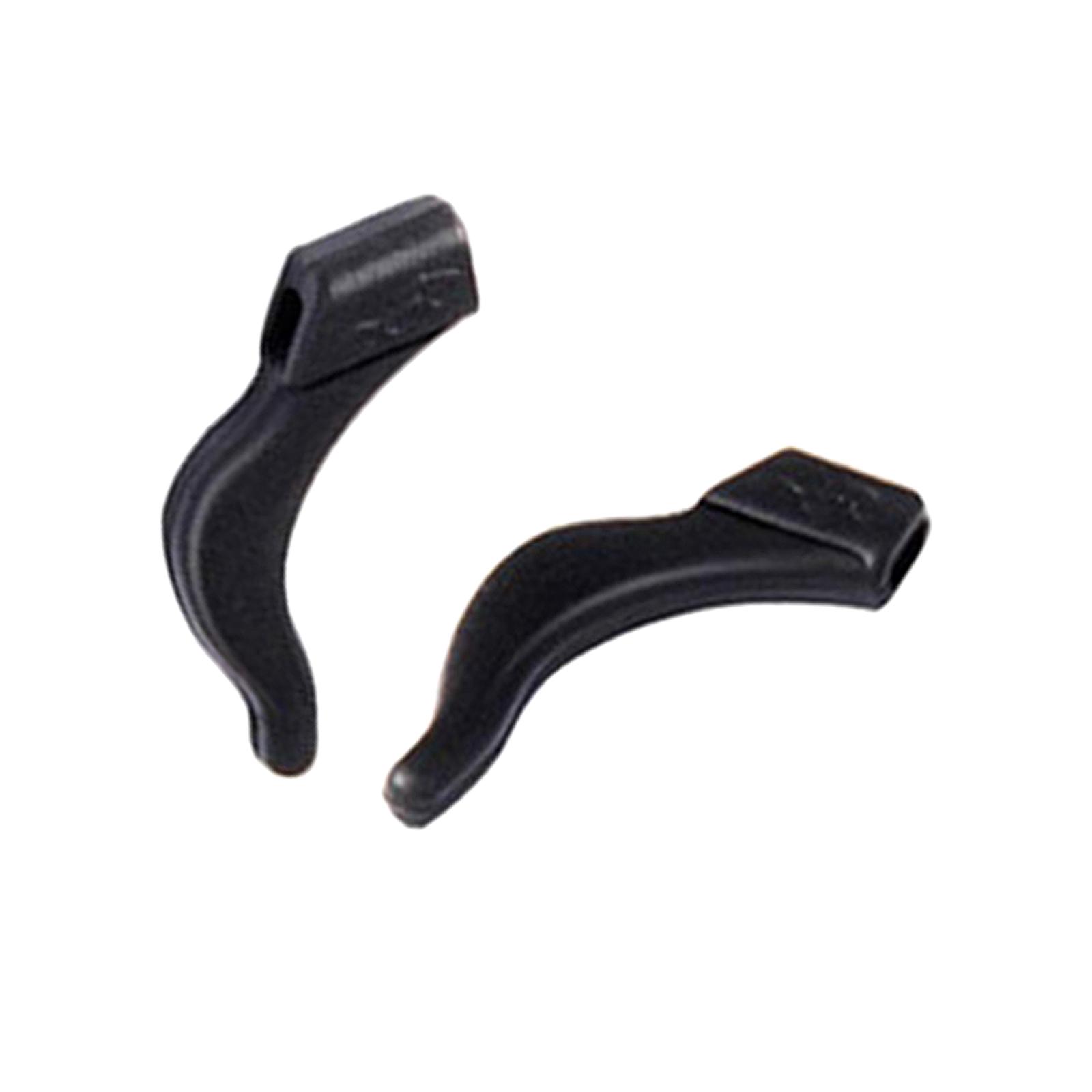 Ioensy - 1 Par De Ganchos Para La Oreja Antideslizantes Para Anteojos, Cómodos Accesorios De Silicona Para Anteojos, Color Negro
