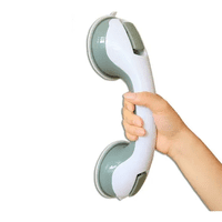 Genérico - X4 Manilla Agarradera Baño Barra Seguridad Ventosa De Baño Color Blanco
