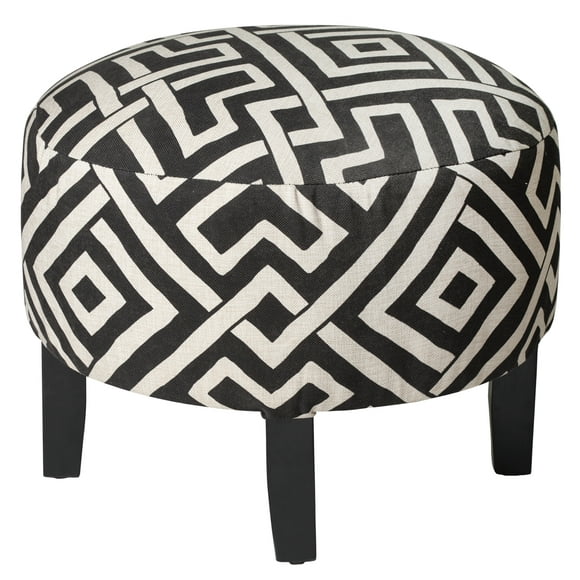 Pouf Jack Blanco Negro 48x48x40 cm