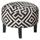 thumbnail image 1 of Pouf Jack Blanco Negro 48x48x40 cm, 1 of 3
