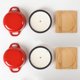 thumbnail image 4 of Juego de 2 mini ollas holandesas HAWOK de 14 cm, 23 oz, color rojo, 4 of 5