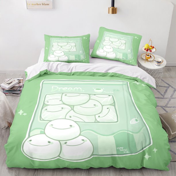 v1630 Bed Sheets New GeorgeNotFound Merch Ranboo Dream Bedding Set Boys Girls Twin Queen Size Duvet Cover Pillowcase Bed Kids Adult HomeTextiles 3-Piece Bedding Set (1 Duvet Cover + 2 Pillow Shams) Be