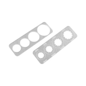 Magideal - 2 Uds. De Cuero Artesanal, Botón A Presión, Molde Para Bolsa, Herramienta De Hebilla, Bolso De Varios Tamaños, Transparente, 4 Agujeros, Conjunto De